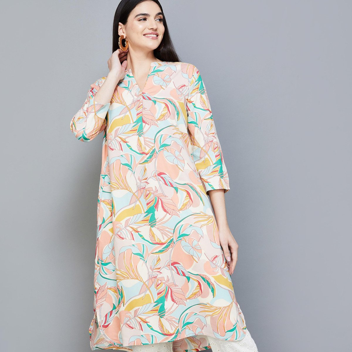 BHAYLI'S ETHNIC CHARM PRINTED STRAIGHT KURTA