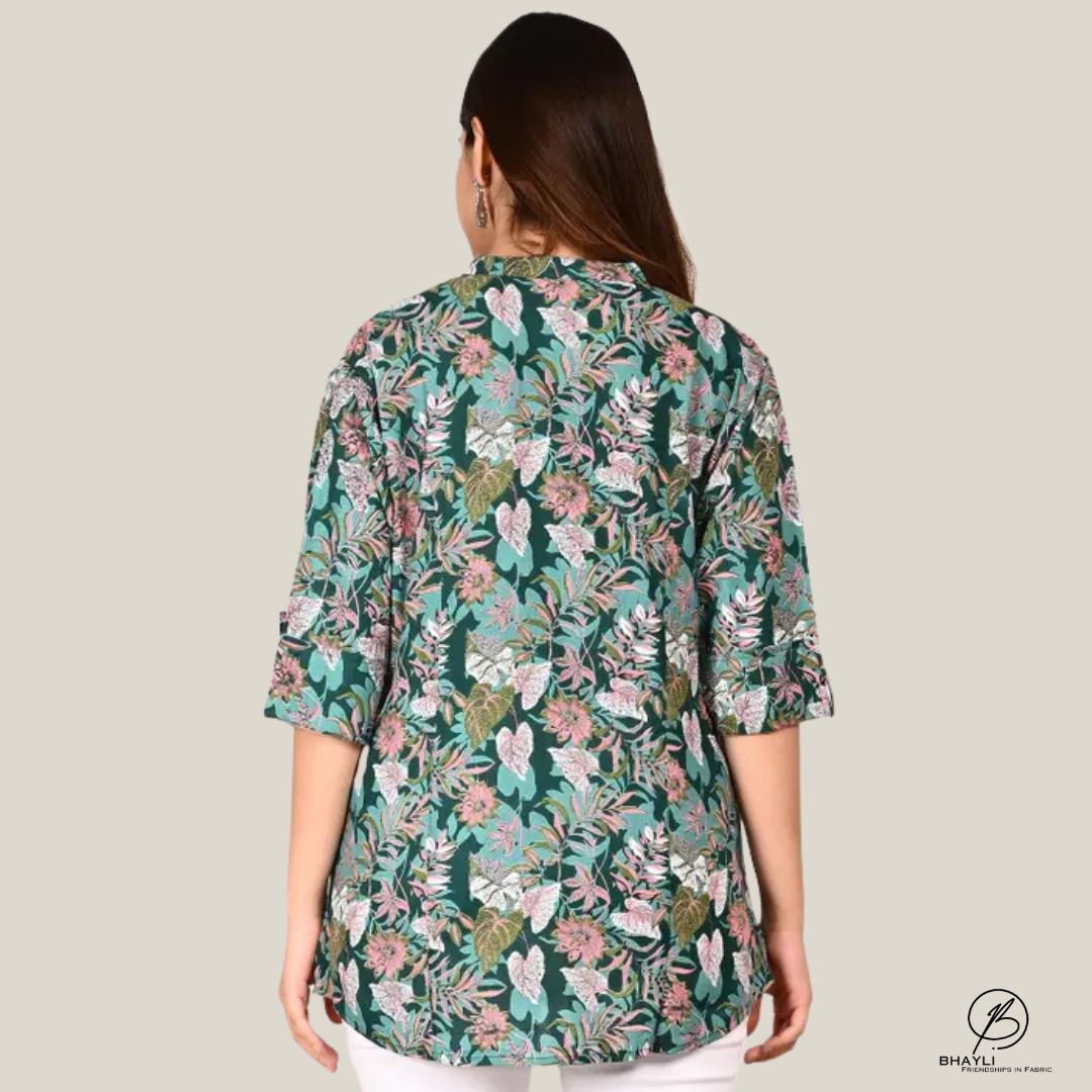 BHAYLI'S STYLISH FLORAL PRINT TOP