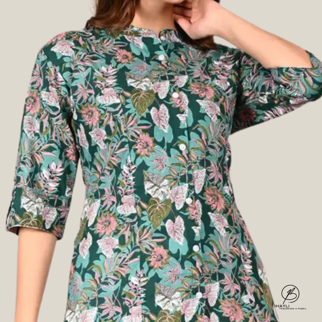 BHAYLI'S STYLISH FLORAL PRINT TOP