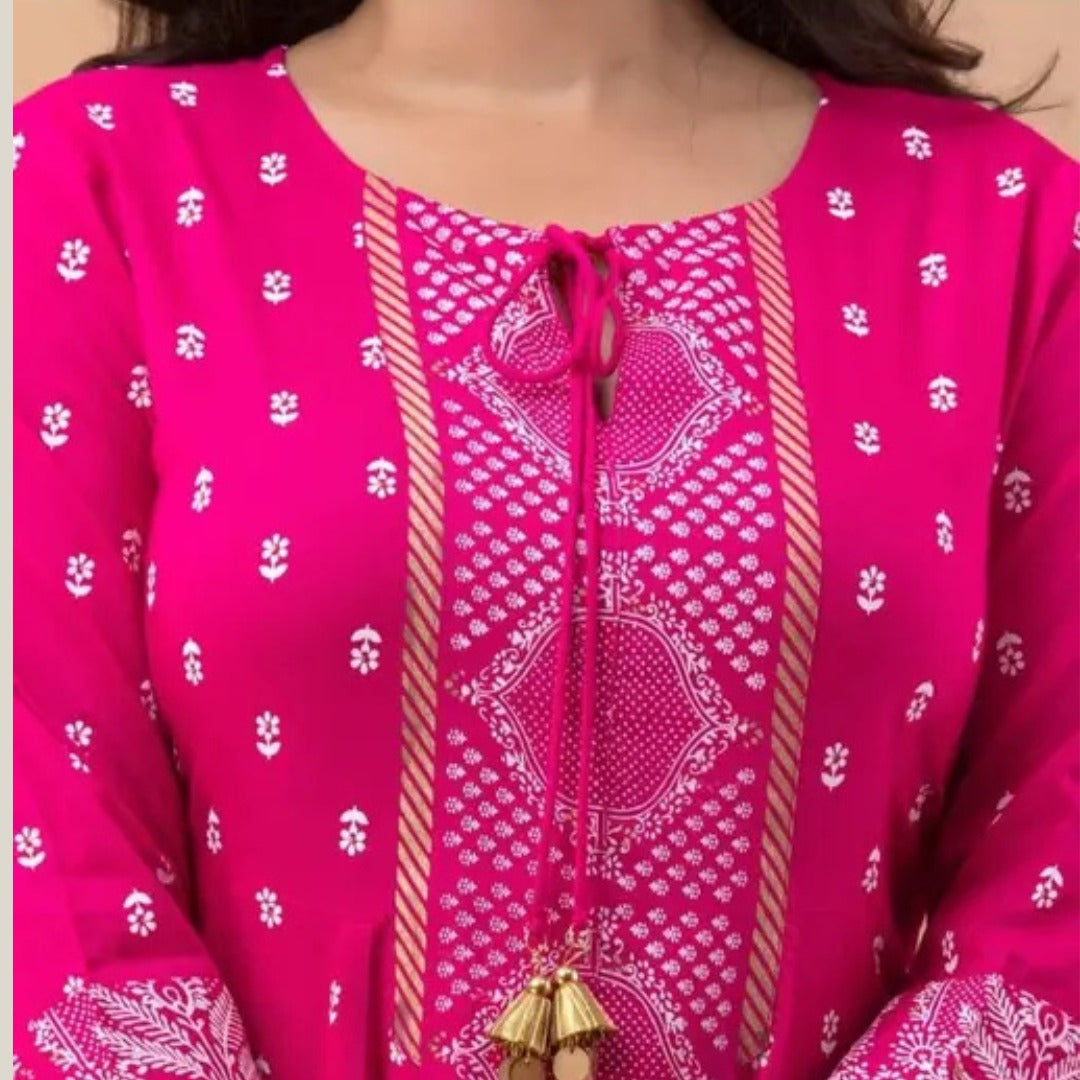 BHAYLI'S GRACEFUL ANARKALI SET WITH PALAZZO