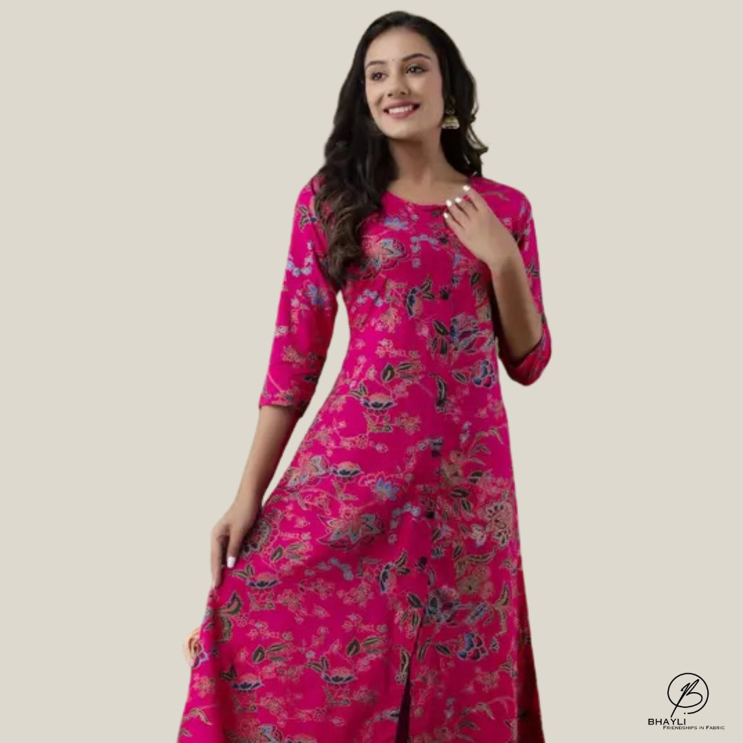 BHAYLI'S TRENDY BLOSSOM RAYON SET