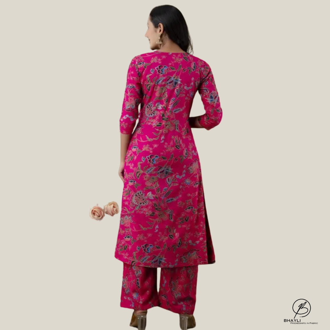 BHAYLI'S TRENDY BLOSSOM RAYON SET