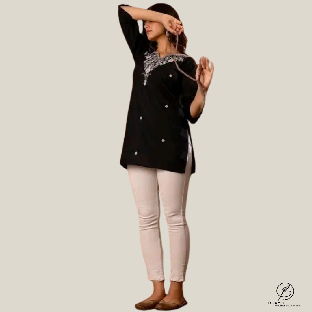 BHAYLI'S GRACEFUL THREADS EMBROIDERED KURTI