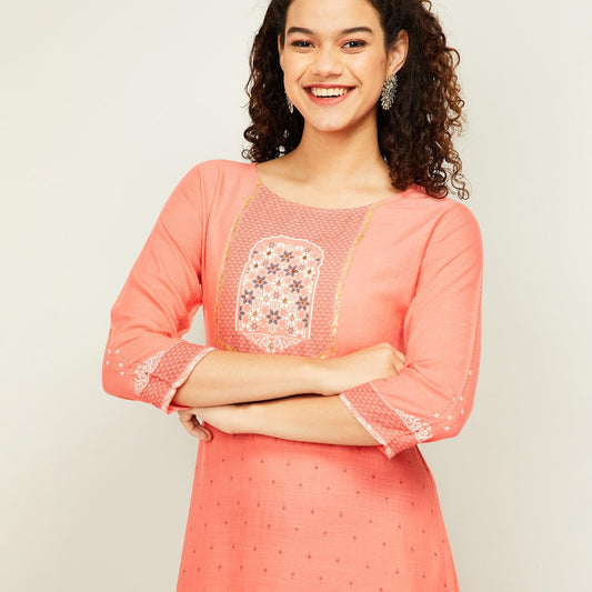 BHAYLI'S BOLD PRINTS STRAIGHT KURTA