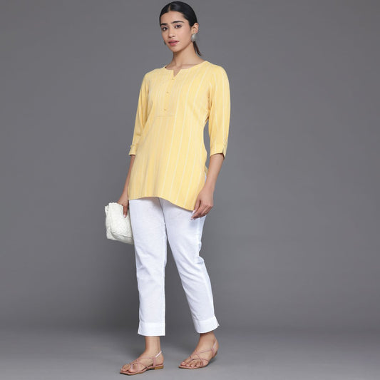 BHAYLI'S STRIPED ELEGANCE SHORT KURTI