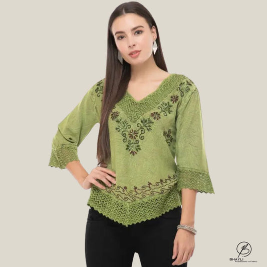 Bhayli's Embroidered Delight Top