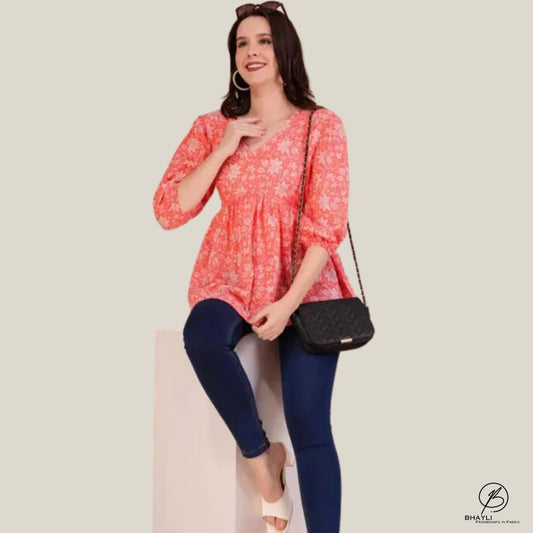 BHAYLI'S BALLOON SLEEVE BLOSSOM TOP